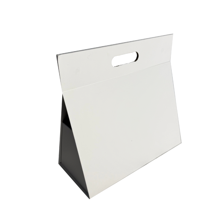 white triangle folding boxes with magnet closure