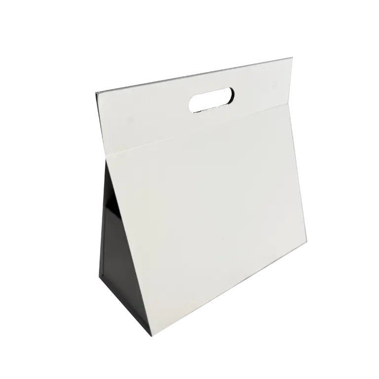 Magnetic box white collapsible design for freight cost reduction — flat-ship packaging